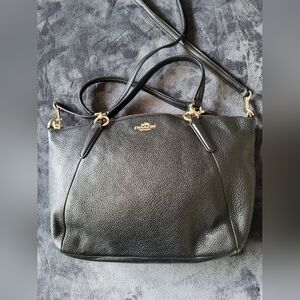 COACH pebble leather crossbody purse